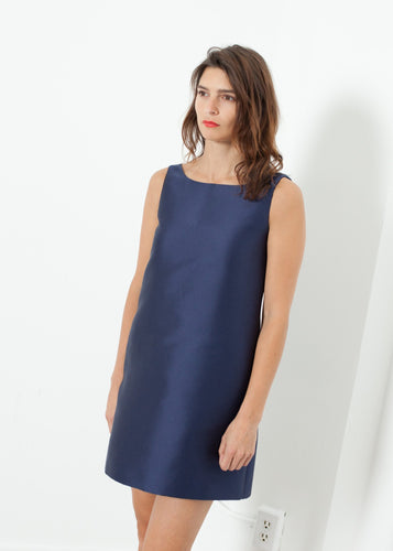 A-Line Mini Dress in Blue - huevt 1